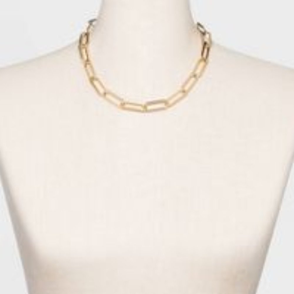 Necklace, SUGARFIX by BaubleBar Link Chain Gold Necklace NWOT - Picture 6 of 6